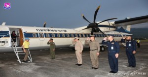 ผู้บังคับการกองบิน ๔๑ ให้การต้อนรับ พลอากาศตรี วีระพันธ์ ภูวจินดา