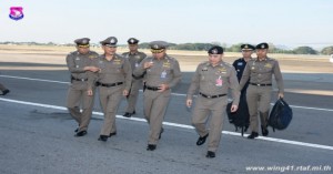 ผู้บังคับการกองบิน ๔๑ ให้การต้อนรับผู้บัญชาการตำรวจแห่งชาติ