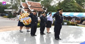 รองผู้บังคับการกองบิน ๔๑ ร่วมวางพวงมาลาพิธีสักการะพระราชานุสาวรีย์สมเด็จพระพันวัสสาอัยยิกาเจ้า