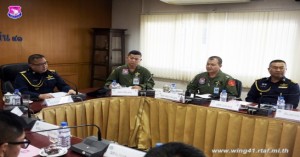 ผู้บังคับการกองบิน ๔๑ ให้การต้อนรับคณะตรวจเยี่ยมสายวิทยาการพระธรรมนูญ ประจำปีงบประมาณ ๒๕๖๒
