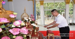 กองบิน ๔๑ จัดพิธีเวียนเทียนเนื่องในโอกาสวันมาฆบูชา ประจำปี ๒๕๖๒