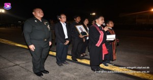 พิธีรับศพของกำลังพลผู้เสียชีวิต