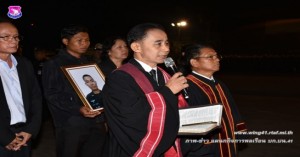 พิธีรับศพของกำลังพลผู้เสียชีวิต