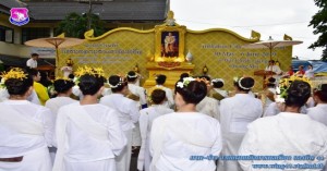 พิธีเจริญพระพุทธมนต์สมโภชบูชาเสาอินทขีล ในงานประเพณีใส่ขันดอกอินทขีลบูชาเสาอินทขีล ประจำปี ๒๕๖๒