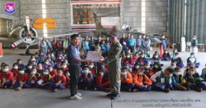 โรงเรียนบ้านปงแม่ลอบ จังหวัด ลำพูน เยี่ยมชมชมรมอนุรักษ์และพัฒนาอากาศยานไทย กองบิน ๔๑