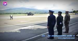 ผู้บังคับการกองบิน ๔๑ ให้การต้อนรับนายกรัฐมนตรี