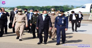 ผู้บังคับการกองบิน ๔๑ ให้การต้อนรับรัฐมนตรีว่าการกระทรวงมหาดไทย