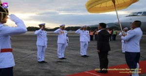 เฝ้ารับและส่งเสด็จพระบาทสมเด็จพระเจ้าอยู่หัว และสมเด็จพระนางเจ้าฯ พระบรมราชินี