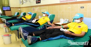 กองบิน ๔๑ ร่วมบริจาคโลหิตเพื่อถวายเป็นพระราชกุศล เนื่องในวันคล้ายวันพระบรมราชสมภพ พระบาทสมเด็จพระบรมชนกาธิเบศร มหาภูมิพลอดุลยเดชมหาราช บรมนาถบพิตร วันชาติ และวันพ่อแห่งชาติ ๕ ธันวาคม ๒๕๖๕